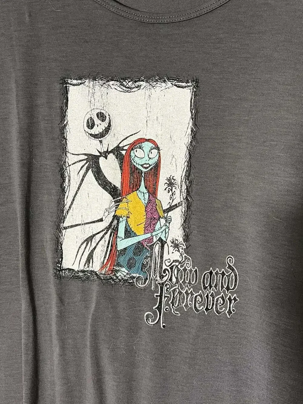 LuLaRoe The Nightmare Before Christmas Jack and Sally Graphic T-Shirt - Picture 3 of 4